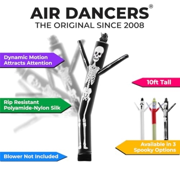 Halloween Skeleton Air Dancer 10ft Wacky Waving Inflatable