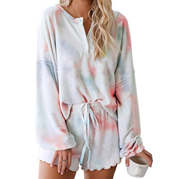BTFBM Tie Dye Pajamas Set - Stylish Comfort for Women