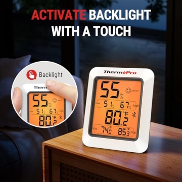 ThermoPro Hygrometer Thermometer for House TP350 - Bluetooth Monitor
