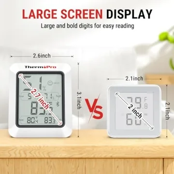 ThermoPro Hygrometer Thermometer for House TP350 - Bluetooth Monitor