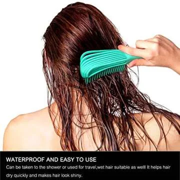 A.DASHER Detangling Brush for Afro America/African Hair Textured 3a to 4c, Knots Detangler Scalp Massage Comb Hair Detangler for Women (2 pcs, Black-Black)