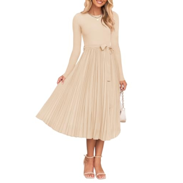 ZESICA Women's Deluxe Fall Midi Dress: Effortless Elegance Awaits