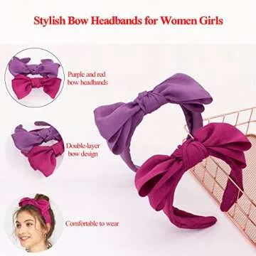 Trendy BEGOOD Bow Headbands for Women 2Pcs Stylish Hair Accessories