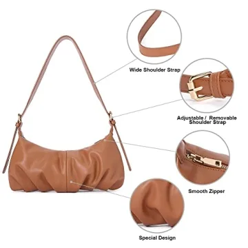 CLUCI Dumpling Shoulder Bag for Women - Vegan Leather Purse