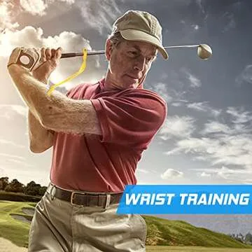 Rmolitty Golf Swing Trainer, Golf Training Aids ＆ Golf Training Sticks for Beginner Wrist Hinge Swing Trainer Smooth Swing Correcting Tools (arm＆Wrist Training Set)