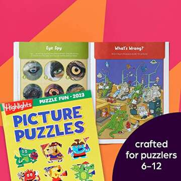 Highlights Puzzle Fun 2023 Puzzle Books for Kids Ages 6 and Up, 4-Book Set of Brain Teasers, Mazes, ...