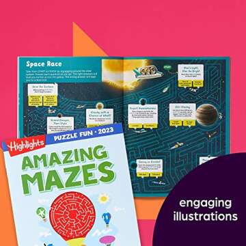 Highlights Puzzle Fun 2023 Puzzle Books for Kids Ages 6 and Up, 4-Book Set of Brain Teasers, Mazes, Word Puzzles and More Travel-Friendly Screen Free Brain-Boosting Activities