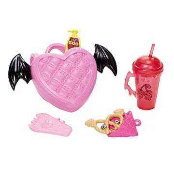 Monster High Doll, Draculaura with Pink & Black Hair in Signature Look with Fashion Accessories & Pet Bat Count Fabulous