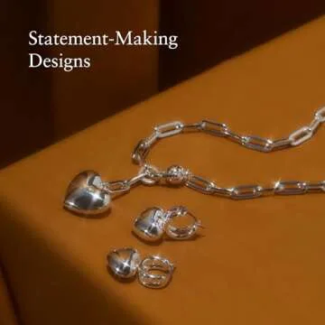 JENNY BIRD Puffy Heart Bracelet | High Polish Gold, Lobster Clasp | Sleek, Chunky Designer Jewelry for Women