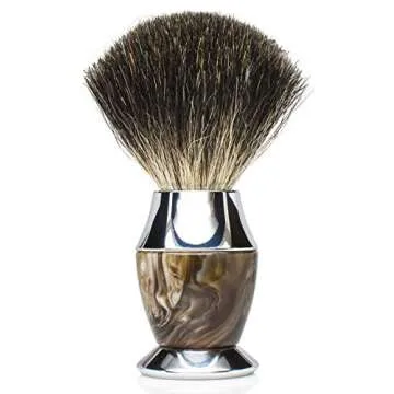 Maison Lambert Ultimate Shaving Kit Set with Organic Shaving Soap, Aftershave oil, Wood Shaving Bowl, 100% Pure Black Badger Shaving Brush and Double Edge Safety Razor and stand. Best fathers day gift