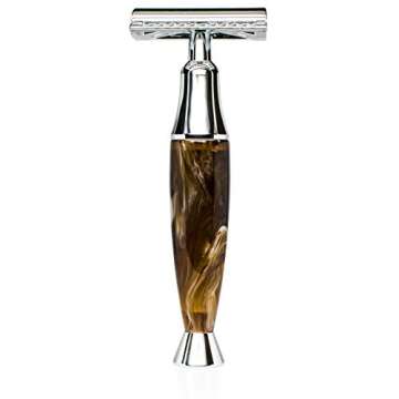 Maison Lambert Ultimate Shaving Kit Set with Organic Shaving Soap, Aftershave oil, Wood Shaving Bowl, 100% Pure Black Badger Shaving Brush and Double Edge Safety Razor and stand. Best fathers day gift