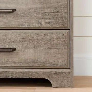 Versatile Nightstand with Charging Station in Oak Finish