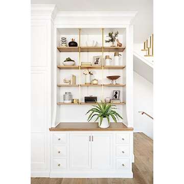 GnFlus Artificial Fern Plant in Ceramic Pot, 11 Inch Fake Bird’s Nest Ferns Plants Faux Potted Fern Plants for Home Living Room Bathroom Kitchen Office Table Indoor Decor