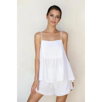 Buy Xfileen Women's Summer Sleeveless Pajama Set Online