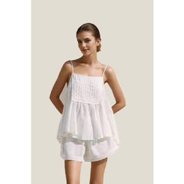 Buy Xfileen Women's Summer Sleeveless Pajama Set Online