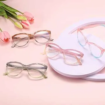 Olipunt Cat Eye Blue Light Blocking Glasses 4 Pack
