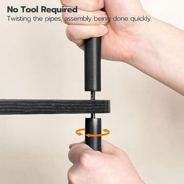 HOOBRO 6-Tier Industrial Corner Shelf for Small Spaces