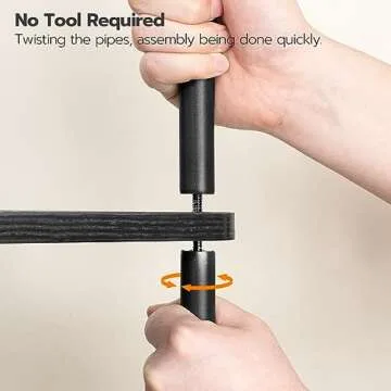 HOOBRO 6-Tier Industrial Corner Shelf for Small Spaces