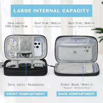 FYY Travel Cable Organizer Bag for Cables and Chargers