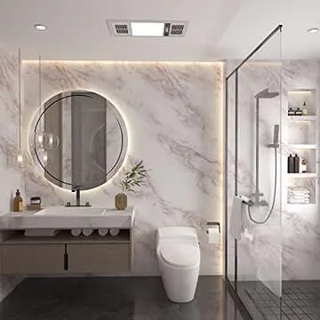 Marble Contact Paper for Countertops Marble Wall Paper Matte Peel and Stick Wallpaper Removable Self Adhesive Granite Vinyl Film Waterproof Roll 15.7”×79” Thick, Easy to Clean & Install White/Gold