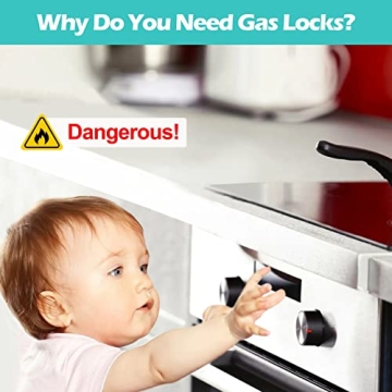 Stove Stoppaz Child Safety Guards - 5 Pack Knob Locks