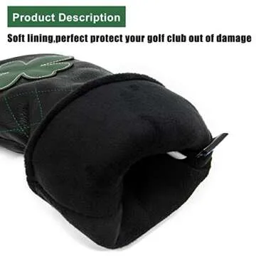 Stylish Golf Headcovers - Lucky Clover Design for All Clubs