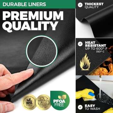 Heavy Duty Reusable Oven Liners for Easy Cleanup