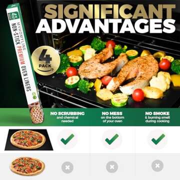 Heavy Duty Reusable Oven Liners for Easy Cleanup