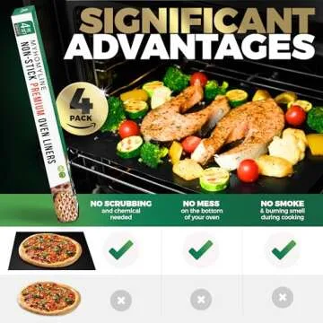 Heavy Duty Reusable Oven Liners for Easy Cleanup