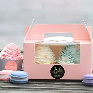 1000pcs Elegant Thank You Stickers Rolls for Packaging