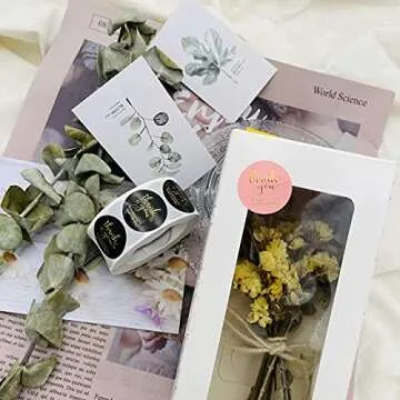 1000pcs Elegant Thank You Stickers Rolls for Packaging