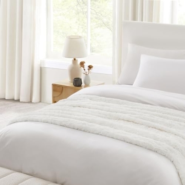 UGG Adalee Cozy Faux Fur Throw Blanket 50x70 Natural