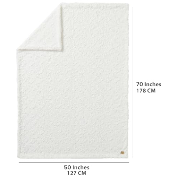 UGG Adalee Cozy Faux Fur Throw Blanket 50x70 Natural