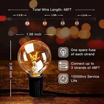 Addlon 96FT Outdoor String Lights for Garden and Parties