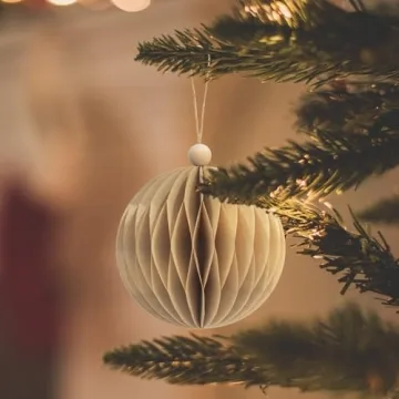 KI Store 8pcs Eco-Friendly Paper Christmas Balls