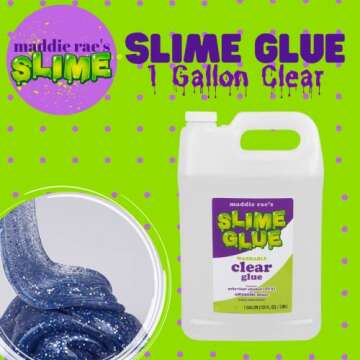 Maddie Rae's Clear Slime Glue - 1 Gallon Non Toxic, Immediate Shipping - The Clearest Slime Formula ...