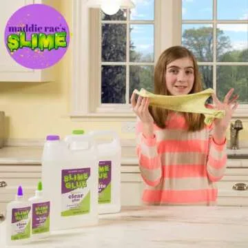 Maddie Rae's Clear Slime Glue - 1 Gallon Non Toxic, Immediate Shipping - The Clearest Slime Formula of Any Glue Brand for Slime Making Kit Supplies, Non-Toxic, Arts & Crafts, School Project, Gift