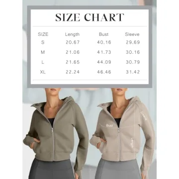 Trendy Women's Cropped Zip Up Hoodies – Army Green