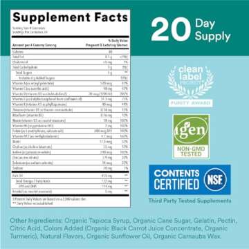 SmartyPants Prenatal Vitamins for Women, Multivitamin Gummies: Omega 3 Fish Oil (EPA/DHA), Biotin, Methylfolate, Vitamin D3, C, Vitamin B12, B6, A, K & Zinc, Inositol, 80 Count (20 Day Supply)