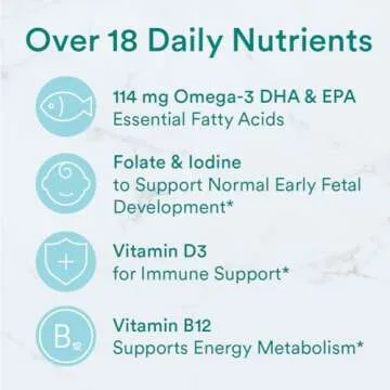 SmartyPants Prenatal Vitamins for Women, Multivitamin Gummies: Omega 3 Fish Oil (EPA/DHA), Biotin, Methylfolate, Vitamin D3, C, Vitamin B12, B6, A, K & Zinc, Inositol, 80 Count (20 Day Supply)