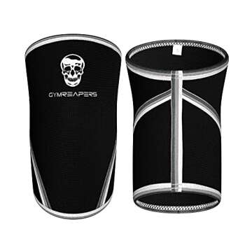 Gymreapers Knee Sleeves (1 Pair) Free Gym Bag - Knee Sleeve & Compression Brace for Squats, Fitness,...