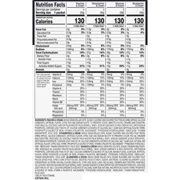 Amazon Brand - Happy Belly Instant Oatmeal, Fruit & Cream Variety Pack, 1.23 ounce (Pack of 10)