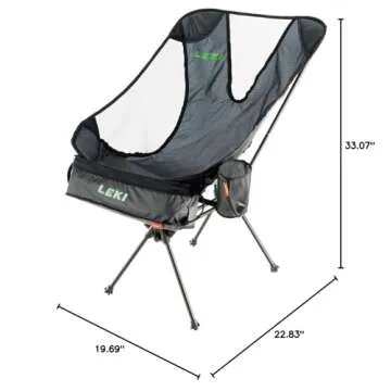 LEKI Chiller Folding Chair Lightweight Anthra Comfort