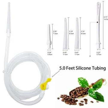 Smokitcen Enema Kit – 2L Enema Bag– 5.0ft. Long Silicone Hose – 5 Multi-Size Reusable Tips –...