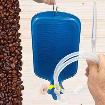 Smokitcen Enema Kit – 2L Enema Bag– 5.0ft. Long Silicone Hose – 5 Multi-Size Reusable Tips – Controlled Water Flow – for Colon Detox Cleanse Enemas