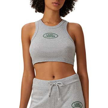 Shop Land Rover Women's Emblem Goddess Gray Tank Top