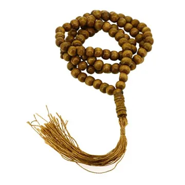 Mandala Crafts Wood Tasbih Prayer Beads - Handmade Islamic Rosary for Spiritual Practice