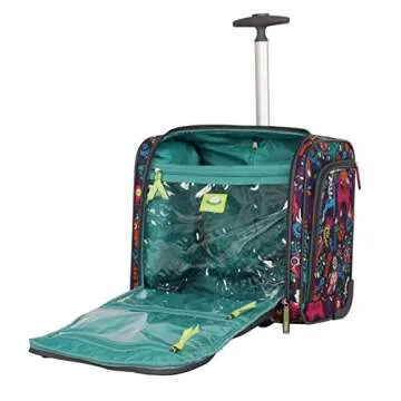Lily Bloom Designer 15 Inch Carry On - Weekender Overnight Business Travel Luggage - Lightweight 2- Rolling Wheels Suitcase - Under Seat Rolling Bag for Women (Wildwoods)