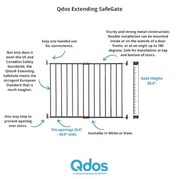 Qdos SafeGate Baby Gate - Stylish Safety for Home