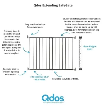 Qdos SafeGate Baby Gate - Stylish Safety for Home